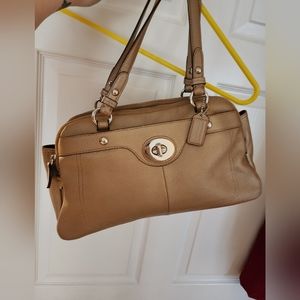 Tan coach purse